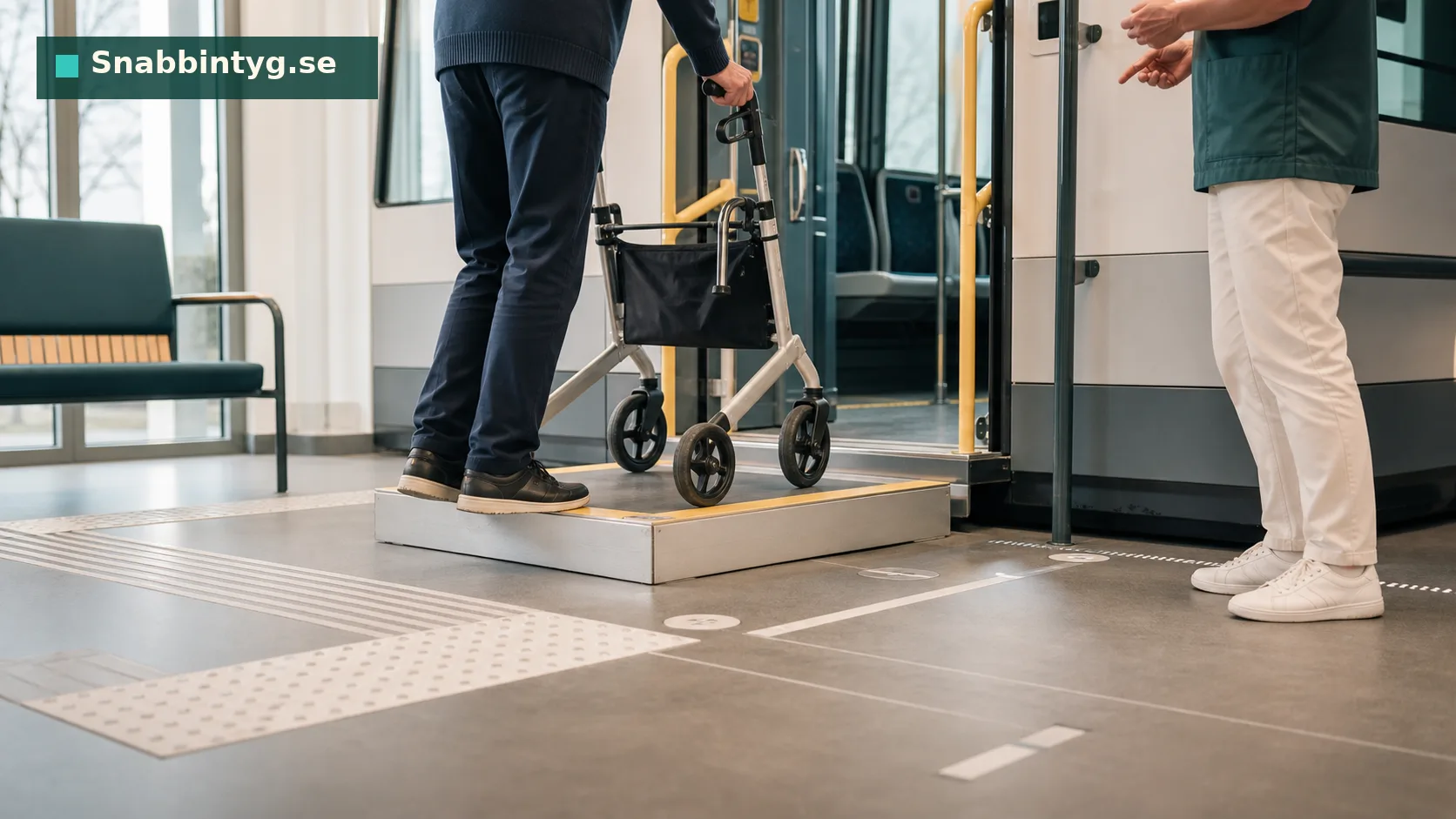 Bedömningsmiljö för att stiga på, vänta och resa med kollektivtrafik.